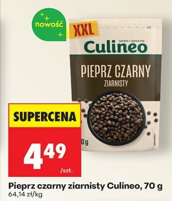 Pieprz czarny ziarnisty Culineo, 70 g promocja w Biedronka