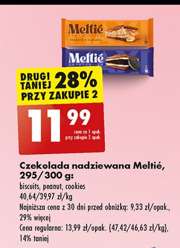 Czekolada peanuts & caramel Meltie promocja