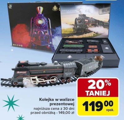 Kolejka w walizce prezentowej promocja w Carrefour Market