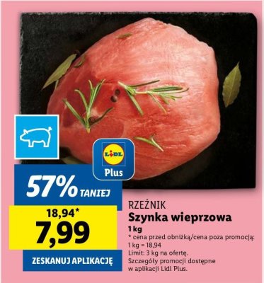 Szynka wieprzowa Rze藕nik codzienna dostawa promocja