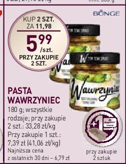 Pasta z grillowaną cukinią i curry Wawrzyniec promocja