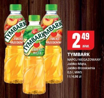 Napój Tymbark Jabłko-Mięta, Jabłko-Brzoskwinia promocja w Chorten