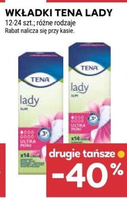 Wkładki Tena Lady 12-24 szt. promocja w Stokrotka