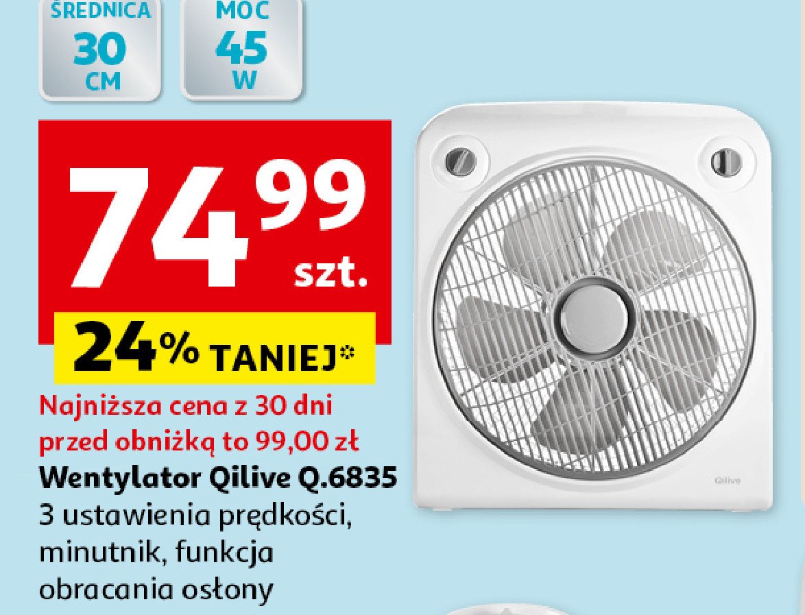 Wentylator q.6835 Qilive promocja
