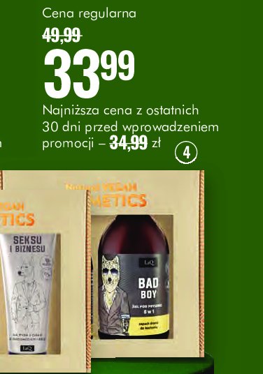 Zestaw w pudełku bad boy żel pod prysznic 500 ml + szampon do włosów 300 ml LAQ ZESTAW promocja w Super-Pharm