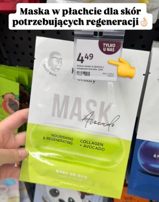 Maska w płachcie Avocado Collagen promocja w Rossmann