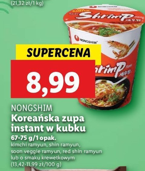 Zupa krewetkowa Nongshim promocja