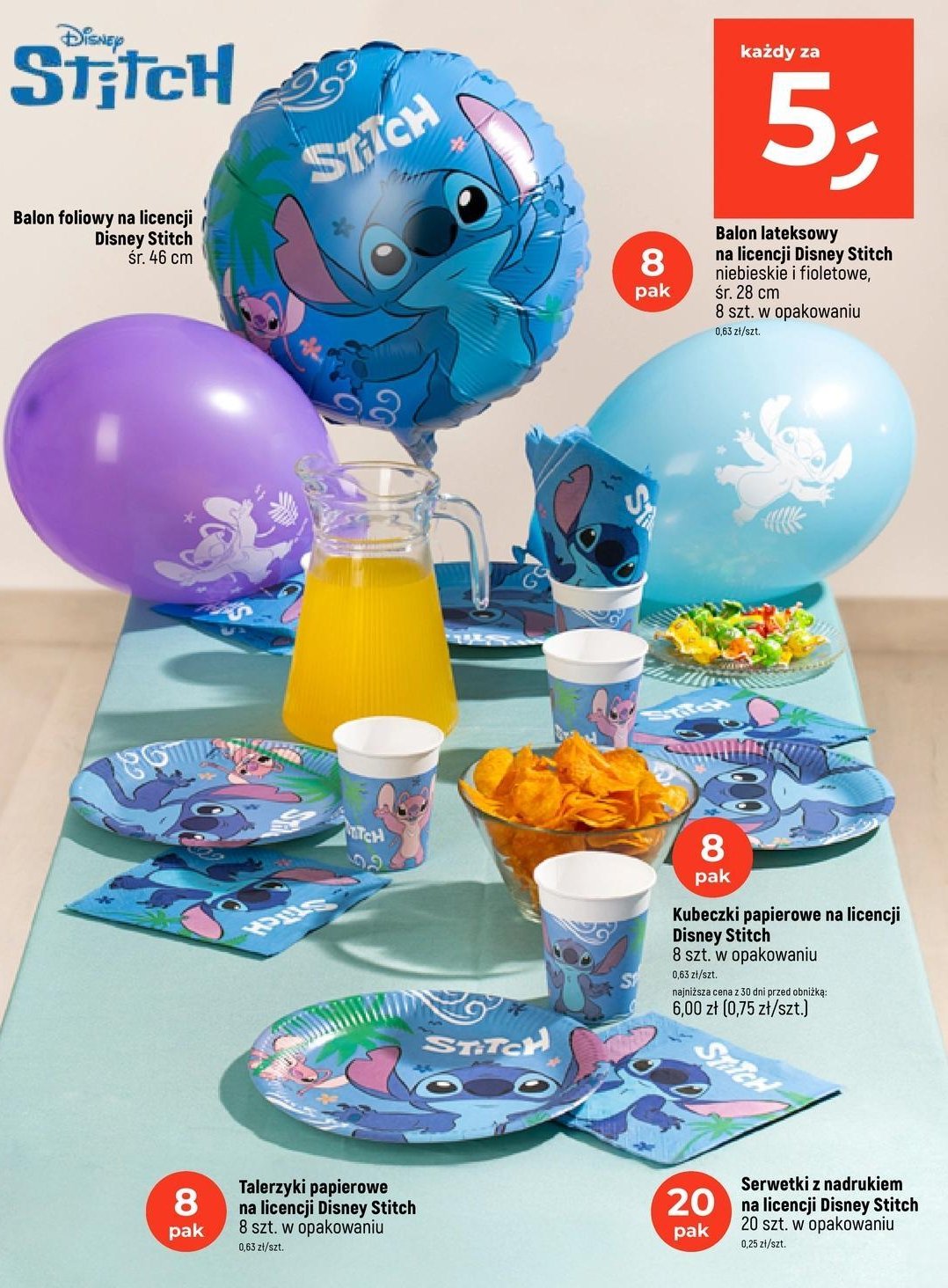 Balon 28 cm stitch promocja