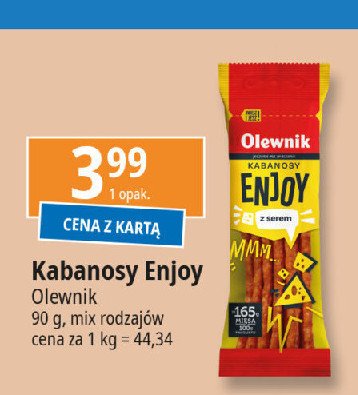 Kabanosy z serem Olewnik enjoy! promocja w Leclerc