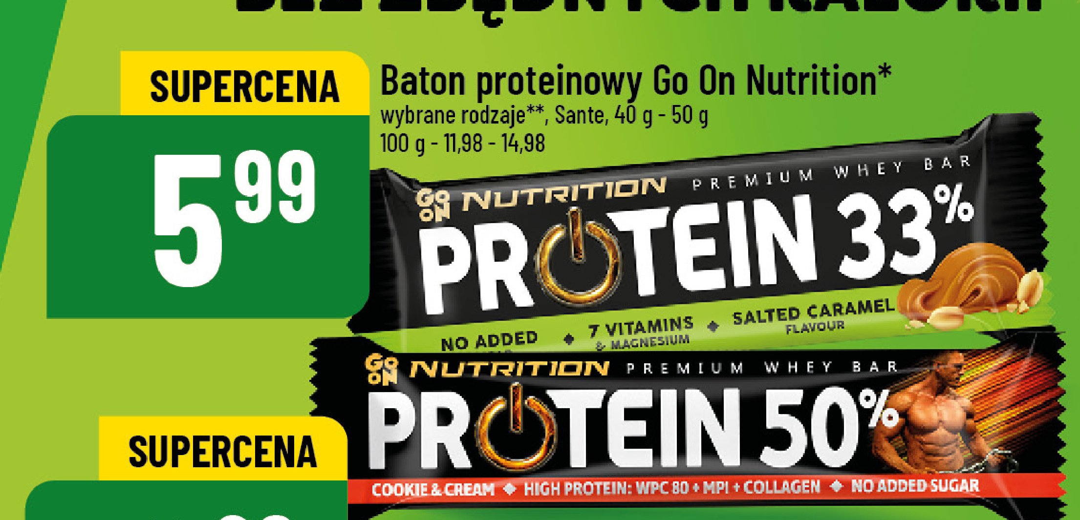 Baton protein 50% Sante go on! nutrition promocja