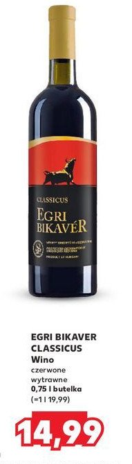 Wino EGRI BIKAVER CLASSICUS promocja w Kaufland