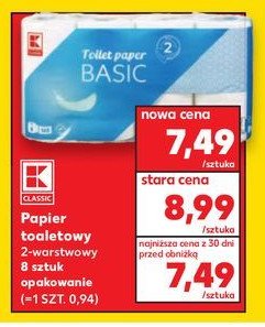 Papier toaletowy basic K-classic promocja