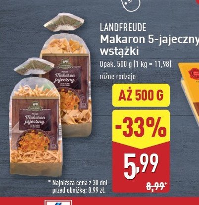 Makaron wst膮偶ki Landfreude promocja