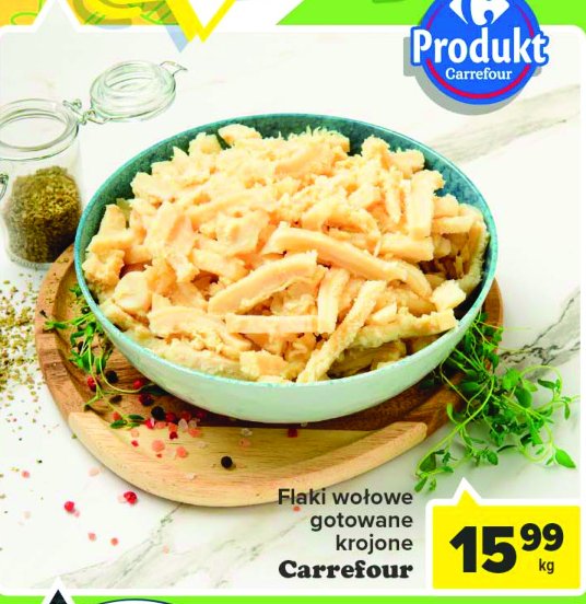 Flaki wołowe gotowane krojone Carrefour targ świeżości promocja