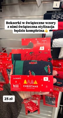 Bokserki męskie w świąteczne wzory Christmas Collection 2 pack promocja w Pepco