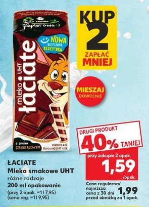 Mleko czekoladowe Łaciate promocja w Kaufland