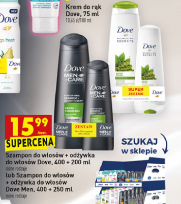 Zestaw detox ritual szampon 400 ml + odżywka 200 ml Dove nourishing secrets promocja
