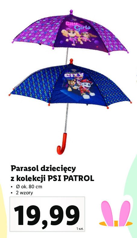 Parasol dziecięcy psi patrol promocja