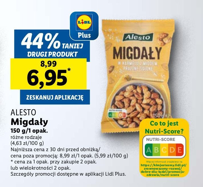 Migdały w karmelu z solą Alesto promocja