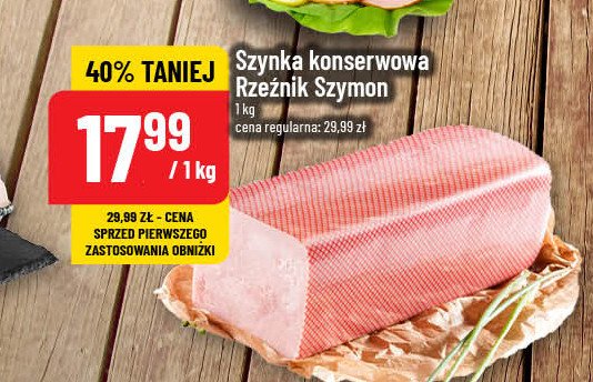 Szynka konserwowa Rzeźnik szymon poleca promocja w POLOmarket