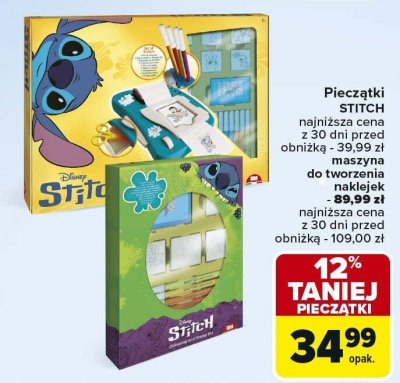 Pieczątki STITCH promocja w Carrefour