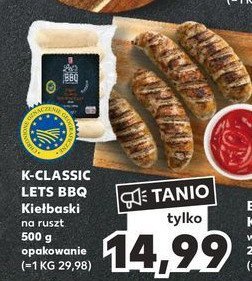 Kiełbaski na ruszt K-classic let's bbq promocja