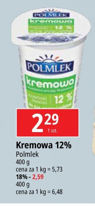 Śmietana kremowa 18% Polmlek promocja