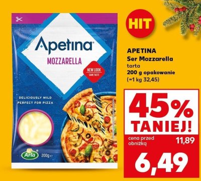 Ser Mozzarella tarta APETINA promocja w Kaufland