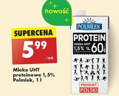 Mleko proteinowe 1.5% Polmlek promocja