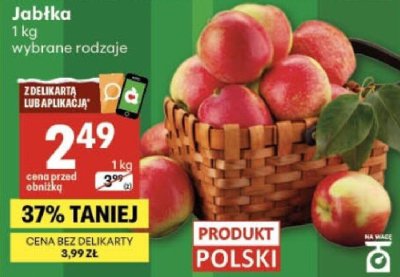 Jabłka promocja w Delikatesy Centrum