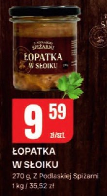 Łopatka w słoiku Z Podlaskiej Spiżarni promocja w Chorten