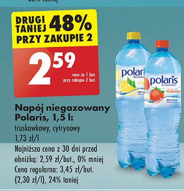 Napój niegazowany o smaku cytrynowym Polaris promocja