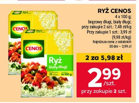 Ryż naturalny brązowy Cenos promocja