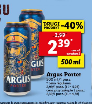 Piwo Argus porter promocja