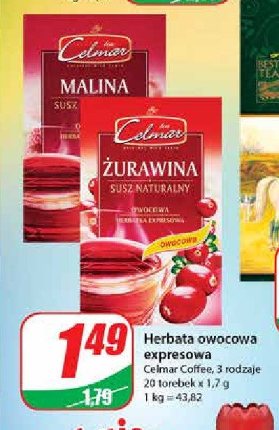 Herbata malina Celmar promocja