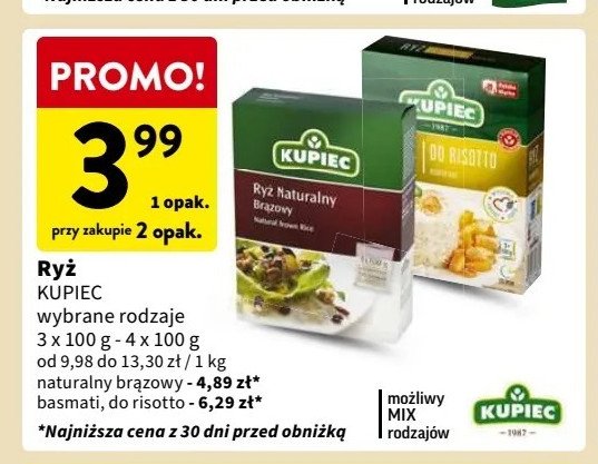 Ryż do risotto Kupiec promocja