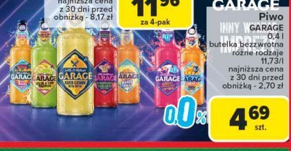 Piwo Garage energy mango promocja w Carrefour