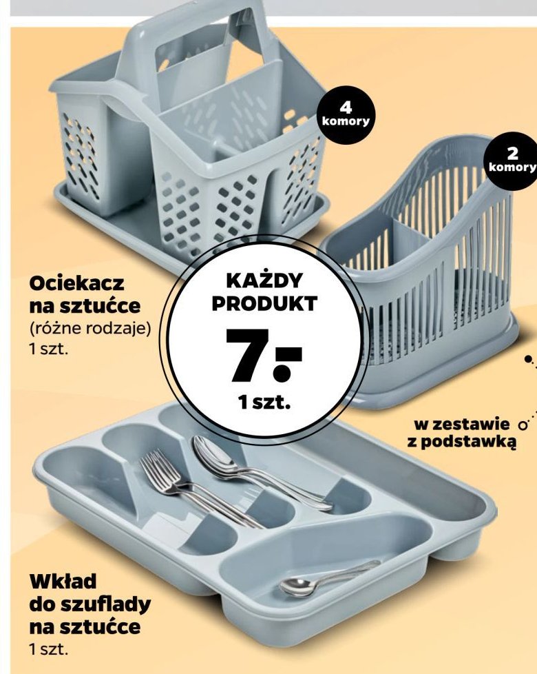 Ociekacz na sztućce 4 komorowy promocja