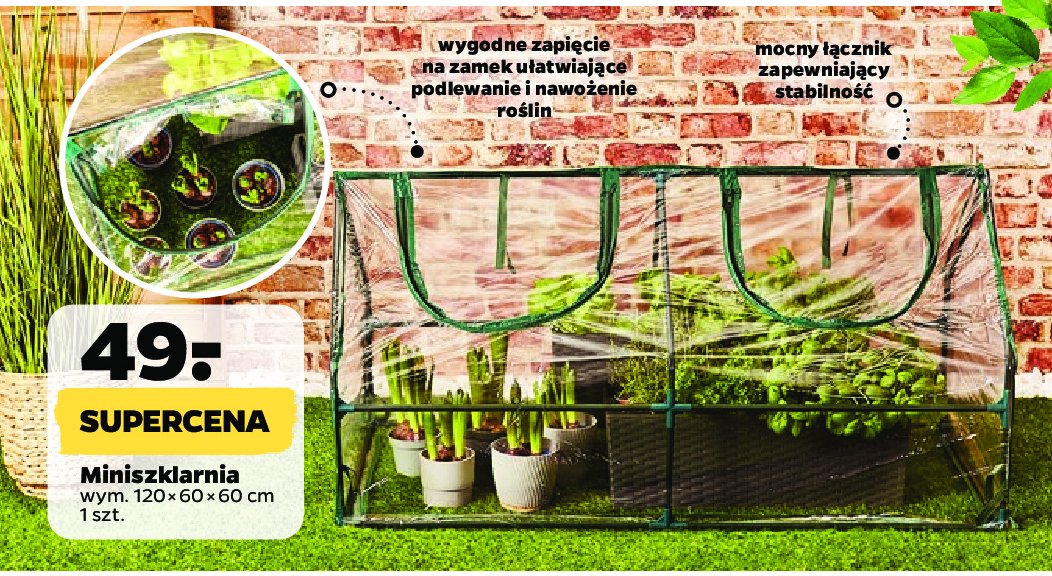 Miniszklarnia ogrodowa 120 x 60 x 60 cm promocja
