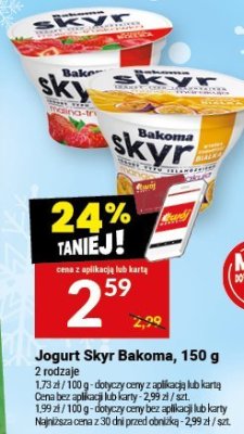 Jogurt Skyr Bakoma, 150 g promocja w Twój Market