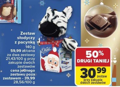 Zestaw słodyczy z pacynką E.Wedel promocja w Carrefour