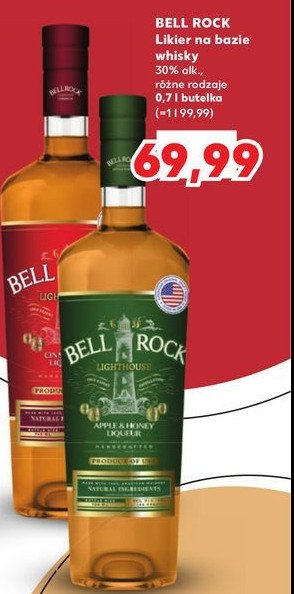 Whisky Bell rock apple & honey promocja w Kaufland