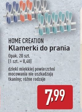 Klamerki do bielizny Home creation promocja w Aldi