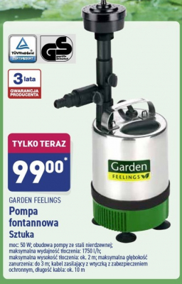 Pompa fontannowa gf tp 62 Garden feelings promocja