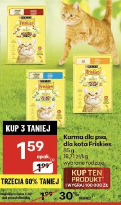 Karma dla psa, dla kota Friskies promocja w Delikatesy Centrum