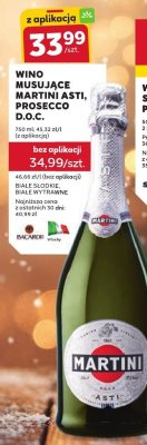 Wino musujące Martini Asti, Prosecco D.O.C. promocja w Stokrotka