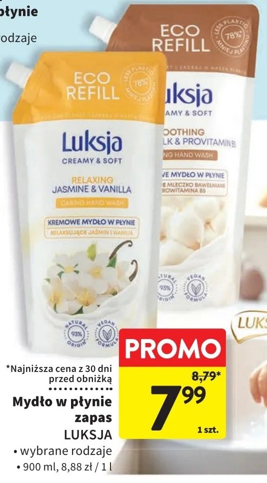Mydło w płynie jasmine & vanilla Luksja creamy & soft promocja