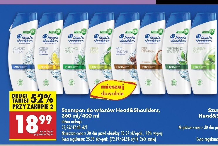 Szampon do włosów deep hydration Head&shoulders promocja w Biedronka