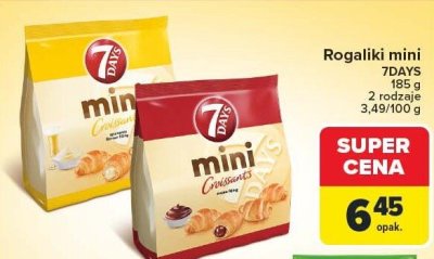 Rogaliki mini, 2 rodzaje 7Days promocja w Carrefour