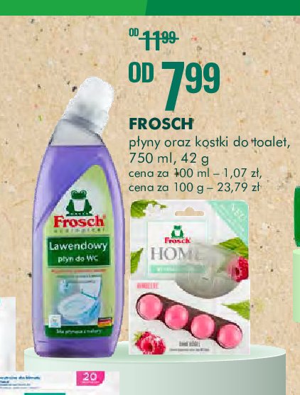 Kulki do wc malina FROSCH HOME promocja
